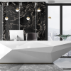 9070 Black/White Gloss Marble Wall Panel