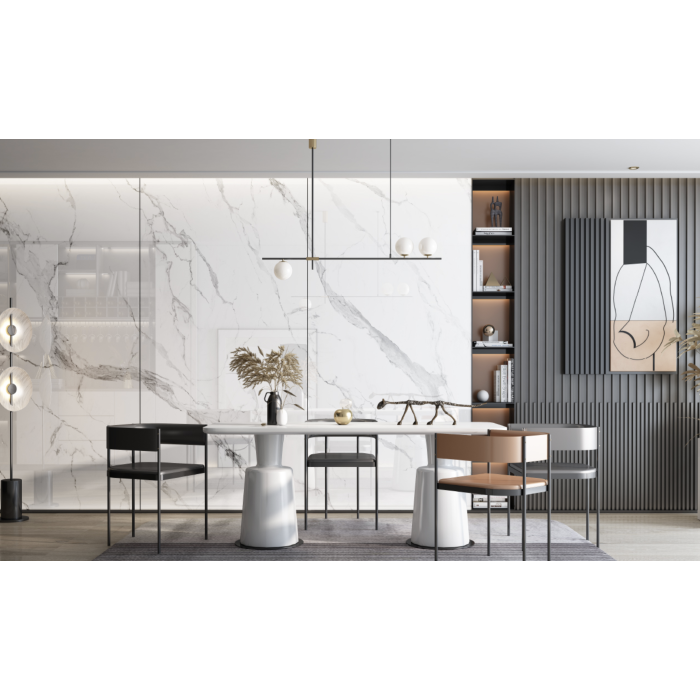 9011 Light Grey Gloss Marble Wall Panel