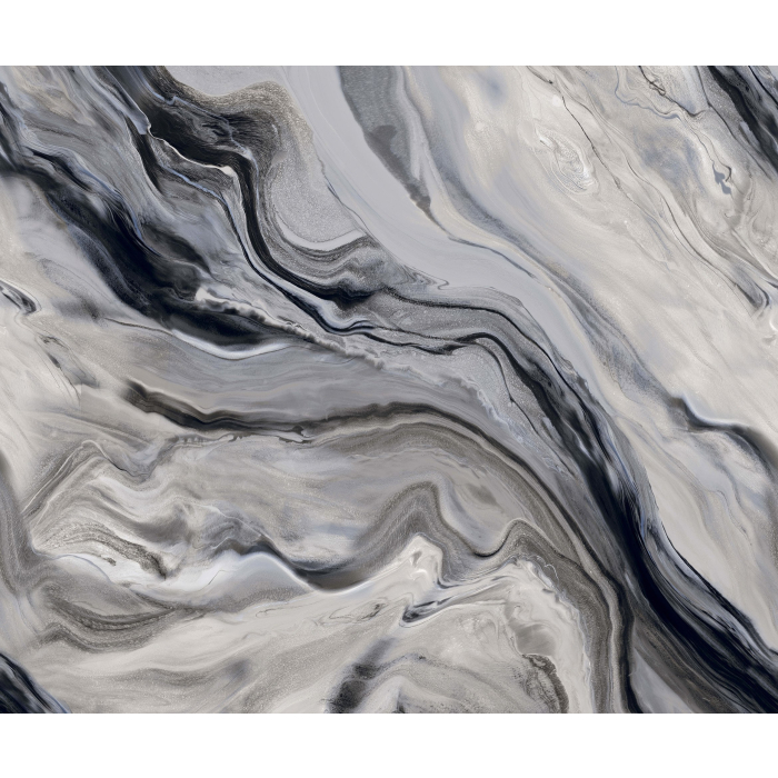 24006 Black/Grey Swirl Gloss Marble Wall Panel