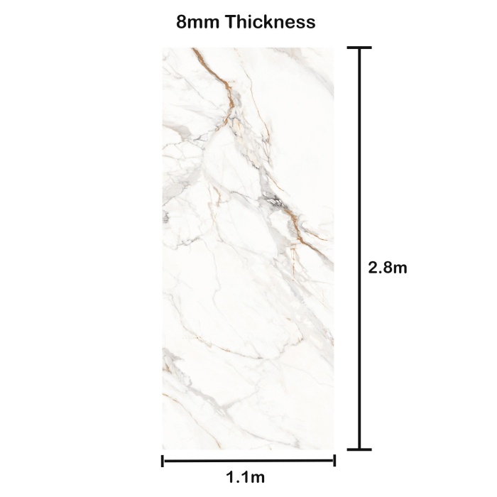 9049 White Matt Marble Wall Panel