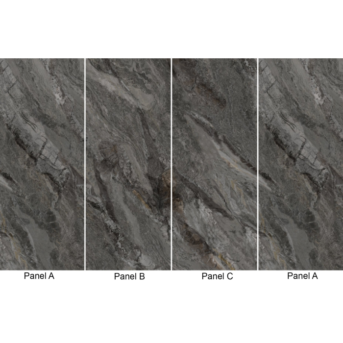 9077 Dark Grey Gloss Marble Wall Panel