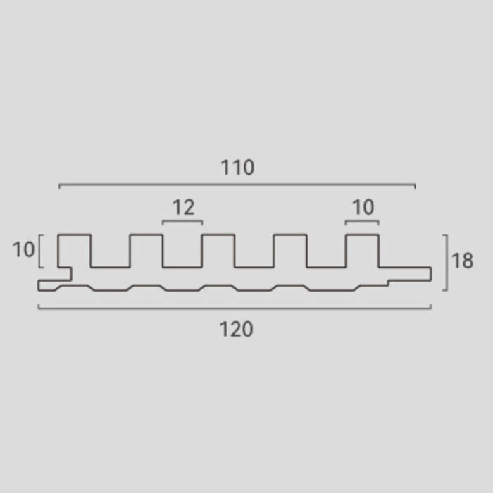 8008 Small Fluted Panel