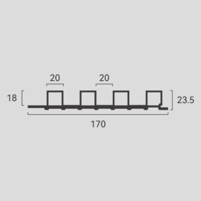 3040 Large Fluted Panel
