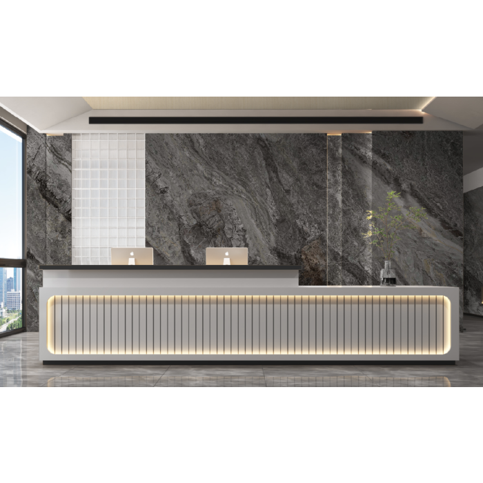 9077 Dark Grey Gloss Marble Wall Panel