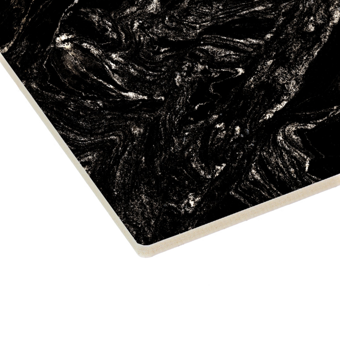 9070 Black/White Gloss Marble Wall Panel
