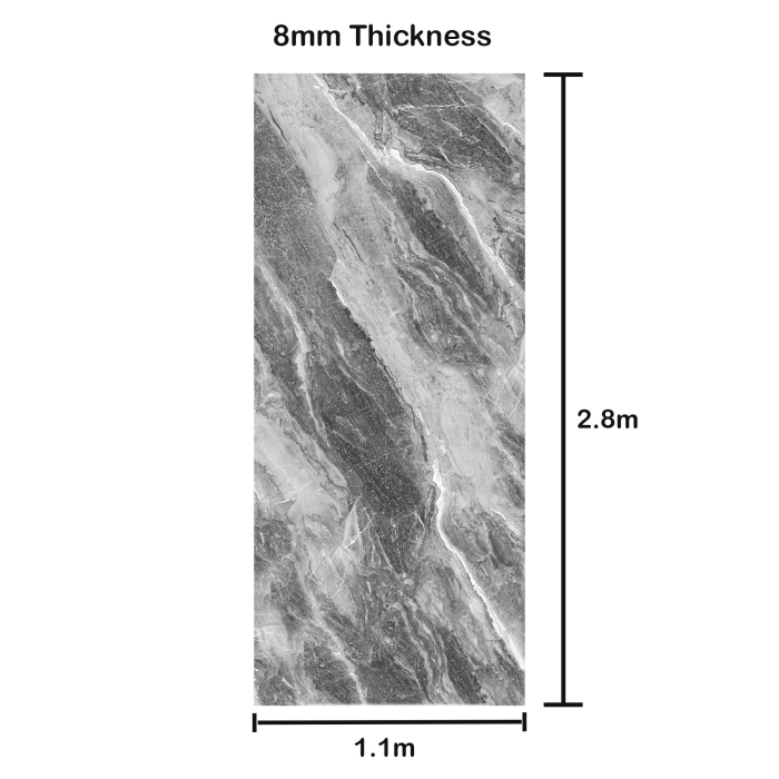 9010 Medium Grey Gloss Marble Wall Panel