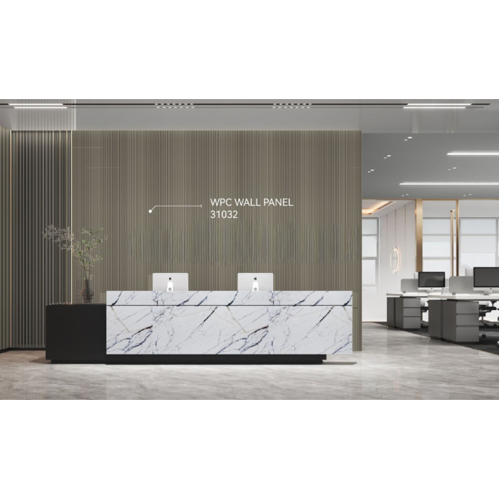 31032 Metal Ribbed Effect Wall Panel Taupe